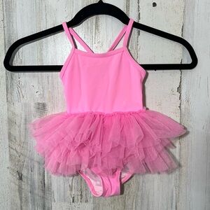 OP Pink Ballerina TuTu Infant One Piece Swimsuit- Size 18 Months